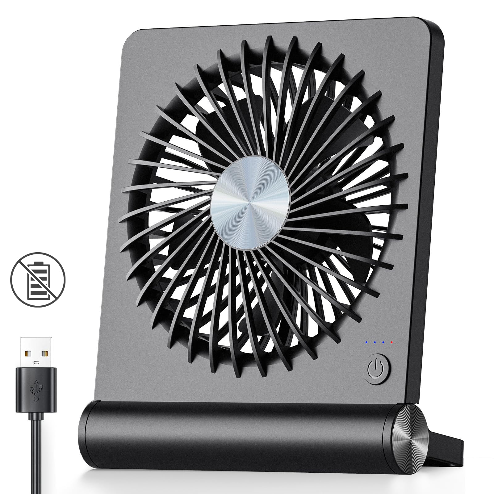 KIMMOO USB Rechargeable Desk Fan