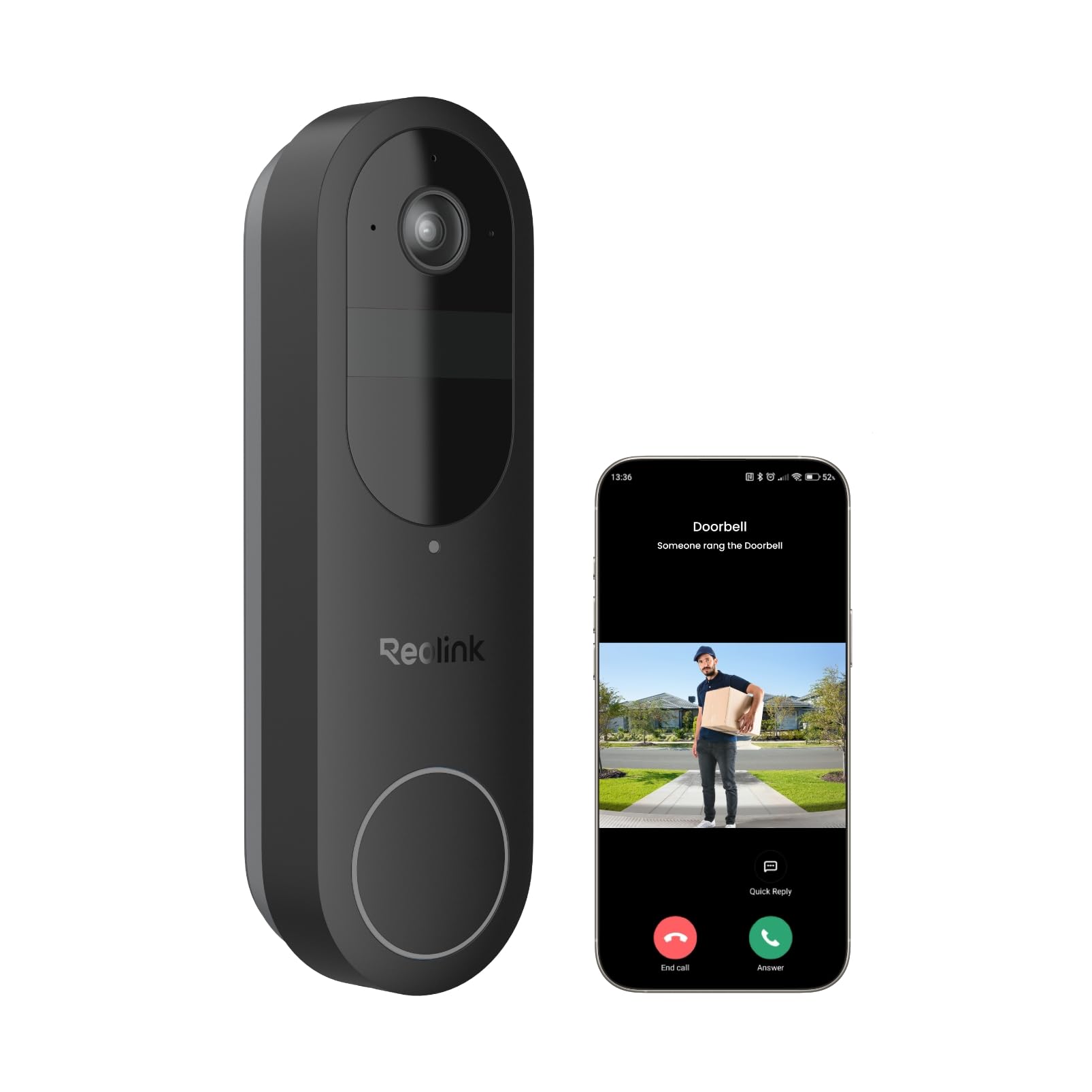 Smart Video Doorbell - 2K Night Vision